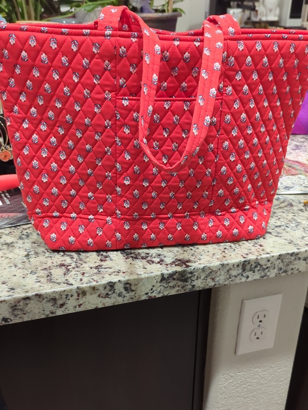NWT Vera Bradley Bluebell Hibiscus Easy West Tote